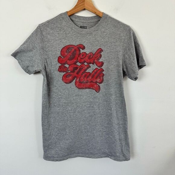 Brisco Brands Holiday Deck The Halls Graphic Shirt Christmas Matching Top Small - Picture 2 of 8